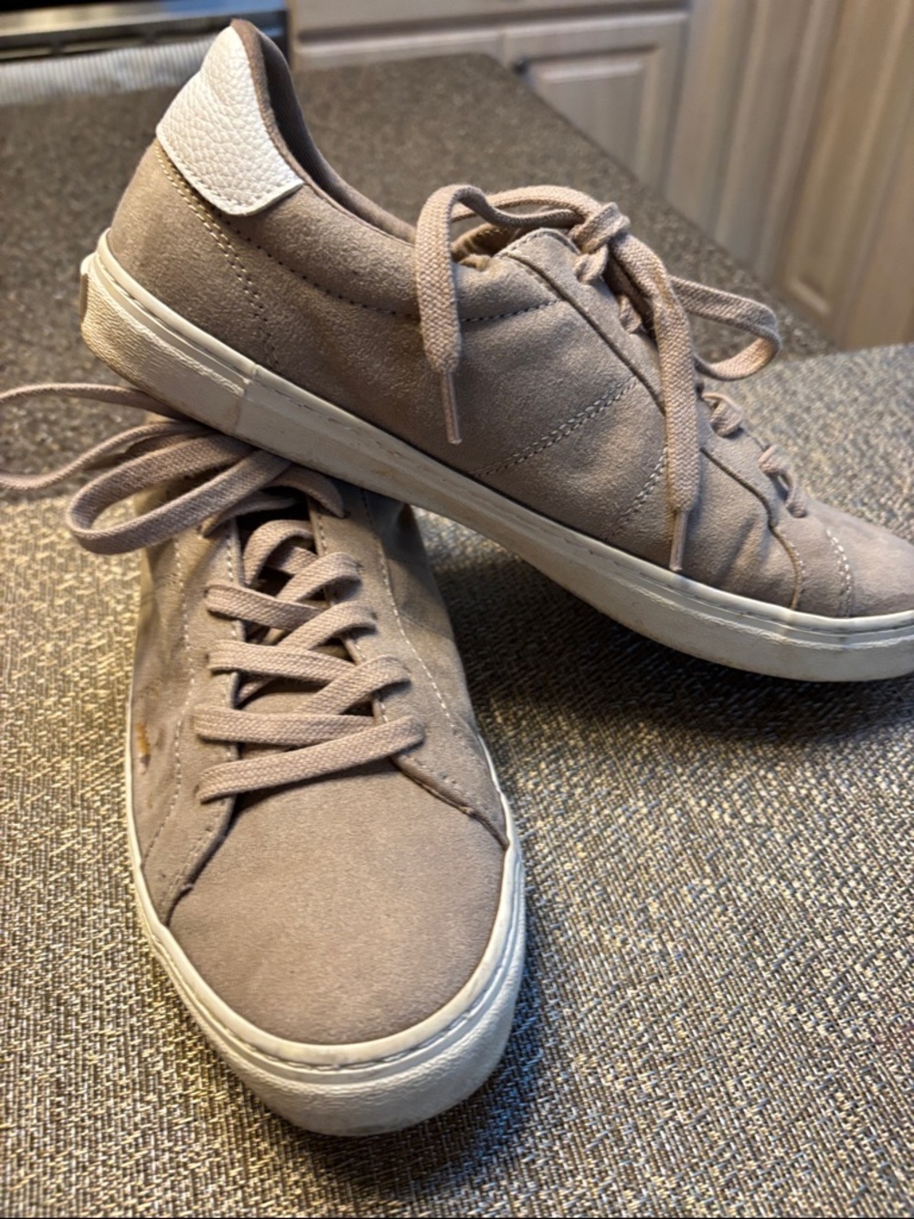 Old Navy Women's Suede Lace-Up Sneakers - Taupe